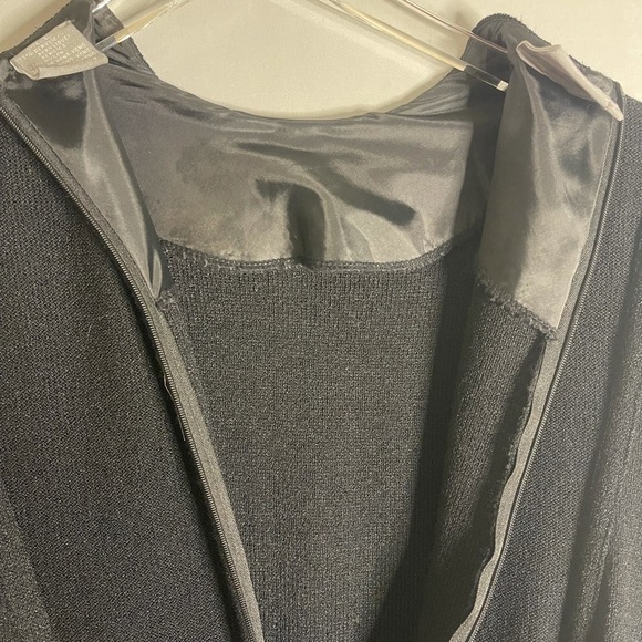 LIZ Claiborne Little Black Knit Sweater Dress High Neck Large - Picture 12 of 12